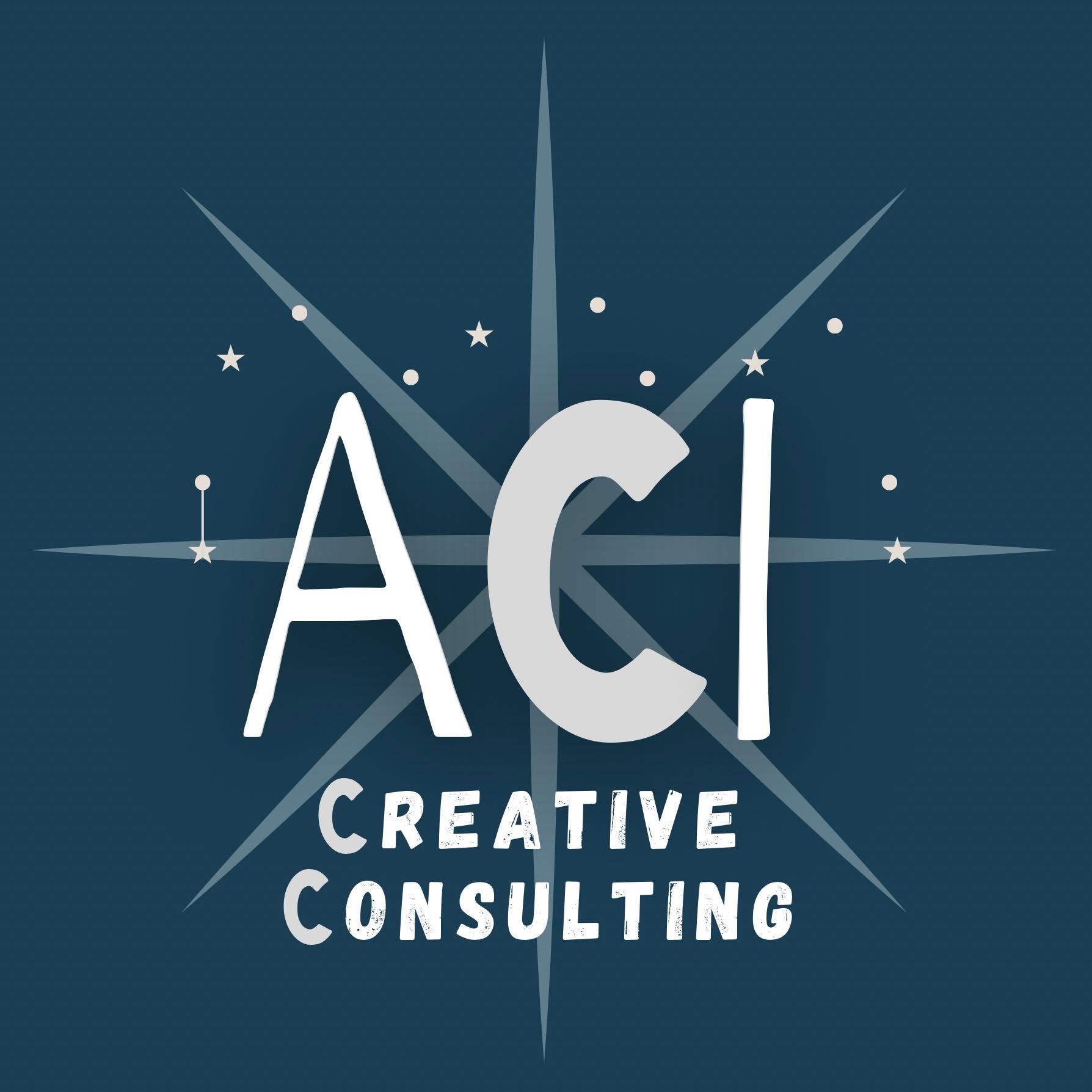 ACI Creative Consulting logo with a connected dot and star